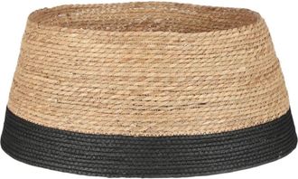 MiCa Decorations Falda para &aacute;rbol de navidad negro h26xb58xl58cm