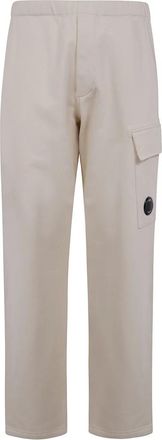 C.P. Company Diagonal Raised Fleece Cargo Trainingsbroeken - Heren - Straight fit broeken - Beige - S - Broeken