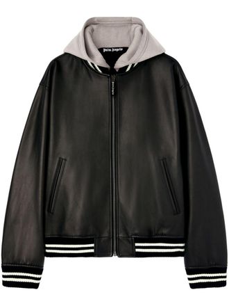 Palm Angels Bomber con logo - Nero