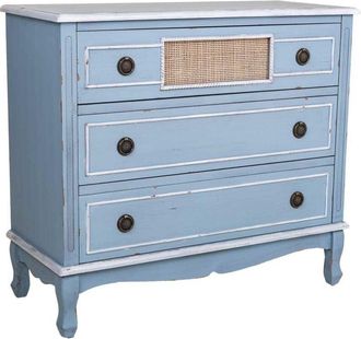 Wanderlust Deco C&oacute;moda De Madera Azul 90x38x80 Cm