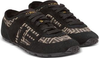 Balmain Racer 45 monogram jacquard trainers in Black at Nordstrom, Size 42