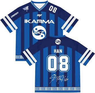 Generic SKZ Dominate World Tour 2025 Jersey SKZ World Tour 2025 Football Jersey Tee Unisex Harajuku (Blue-08,S)