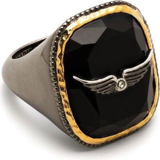 Zadig&Voltaire Rock square signet ring - women - Metal - 3 - Silver