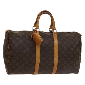 Louis Vuitton Tweedehands Canvas Louis Vuitton tassen - Dames - Pre-owned - Bruin - Maat: ONE Size Leer
