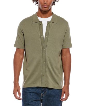 Vince Jacquard Knit Button Shirt