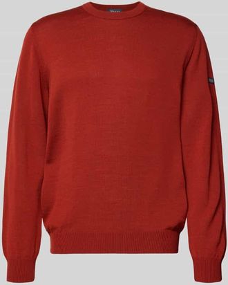 Maerz MAERZ Muenchen Strickpullover aus Merinowolle in Orange, Größe 48