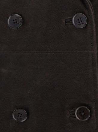 Rotate Womens Coat Black Suede Leather