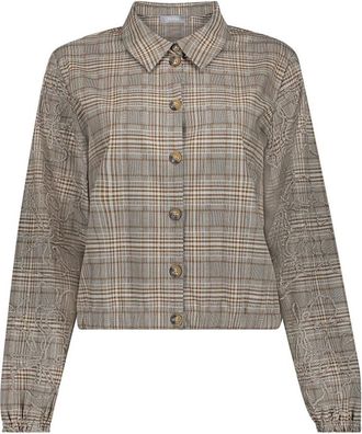 Geisha Blouse Geruit - Dames - Blouses & Shirts - Bruin - Maat: XL Viscose
