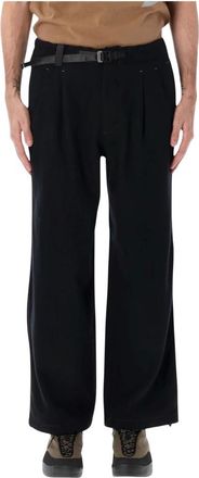 And Wander Pantaloni Larghi in Lana Plissettati - - Trousers - Uomo - Nero - M
