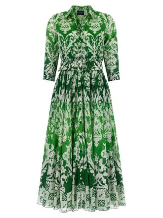 Samantha Sung Cotton Midi Womens Dress