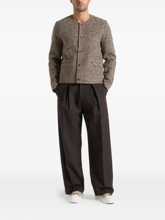 Mani&egrave;re De Voir Melvin crew-neck jacket - Brown