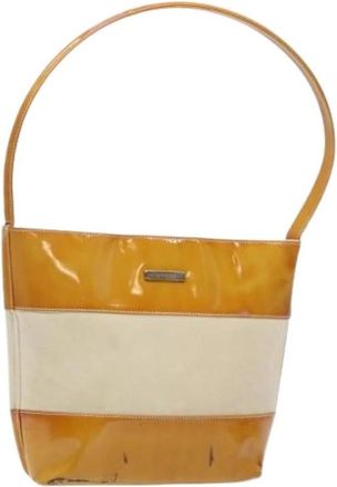 Gucci Pre-owned Coated Canvas Schoudertas - Dames - Vintage Schoudertas - Geel - ONE Size - Vintage