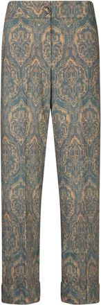 Pierre-Louis Mascia Groene Broek Verhoog Garderobe Stijl - Dames - Straight fit broeken - Groen - M - Broeken