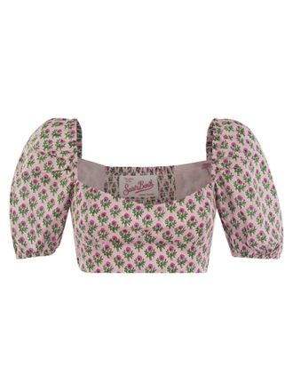 MC2 Saint Barth MC2 Saint Barth Crop Top met bloemenprint