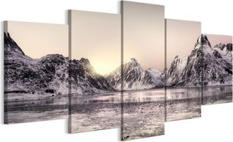 OEM Cuadro Sobre Lienzo Italiano De 100 X 50 Cm, Pent&aacute;ptico - Estilo Escandinavo - Naturaleza Cuadro Sobre Lienzo Italiano De 200 X 100 Cm, Pent&aacute;ptico - E