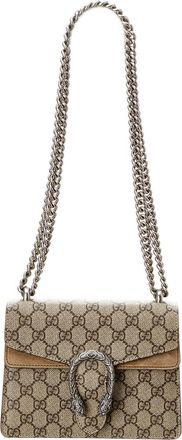 Gucci Dionysus Gg Supreme Canvas & Suede Mini Chain Shoulder Bag
