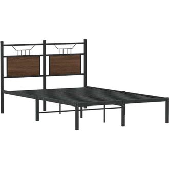 vidaXL vidaXL Giroletto senza Materasso Rovere Marrone 120x200 cm Truciolato