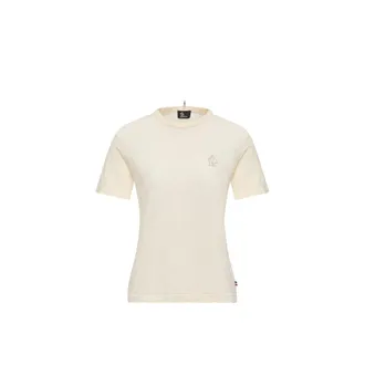 Moncler Moncler Logo Patch Cotton T-shirt, Women, White, Size: L
