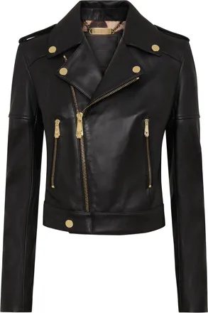 Philipp Plein Leather Biker Jacket