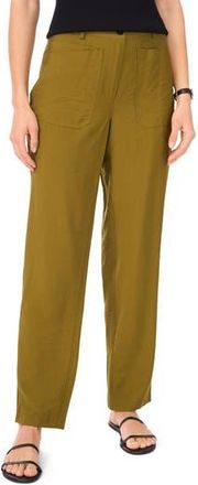 Halogen Patch Pocket Straight Leg Pants in Olive Moss at Nordstrom Rack, Size Medium