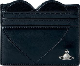 Vivienne Westwood Hart Kaarthouder - Dames - Portefeuilles - Zwart - ONE Size - Leer - Accessoires