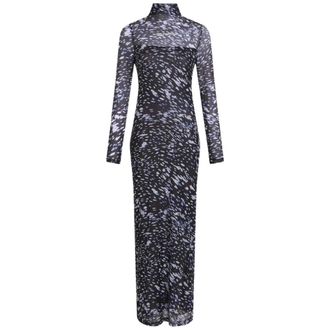 Karl Lagerfeld Kleedjes, Dames, Veelkleurig, M, Polyester, Mesh Lights AOP Jurk