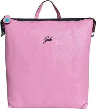 Gabs Roze Leren Rugzak met Turquoise Rits - Dames - Rugzakken - Roze - ONE Size - Katoen - Tassen