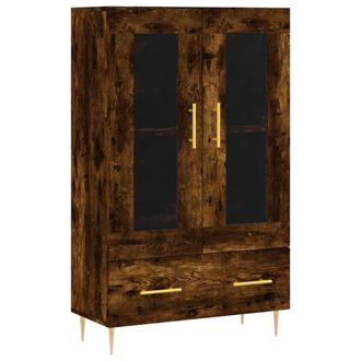 Berkfield Home Highboard Smoked Oak 69.5x31x115 cm Engineered Wood in Brown
