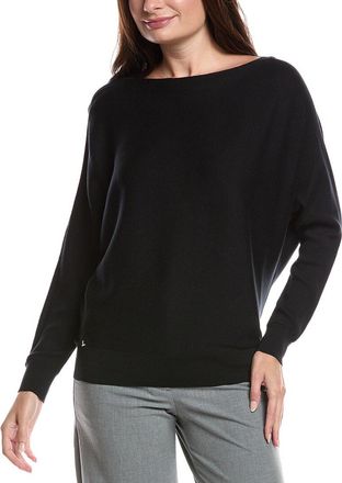 Lafayette 148 New York Ribbed Asymmetric Silk-Blend Sweater