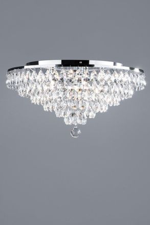 BHS Elsa Flush Ceiling Light in Silver