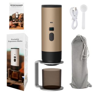 OEM Cafetera Port&aacute;til 3 En 1, Cafetera Port&aacute;til De 72 W, M&aacute;quina De Espresso Recargable De 12 V, M&aacute;quina De Espresso De C&aacute;psulas Usb, Dep&oacute;sito De Agua De 