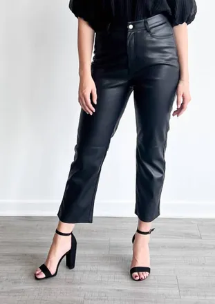Minkpink Lani Pu Pant In Black