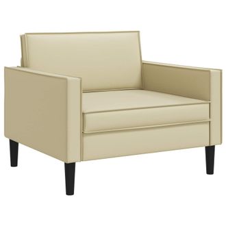 vidaXL Sill&oacute;n Xl Crema Cuero Sint&eacute;tico Vidaxl