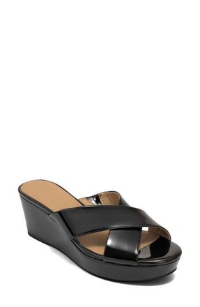 Aerosoles Cruis Platform Wedge Sandal in Black at Nordstrom, Size 7.5