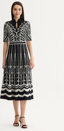 Ming Wang Fit N Flare Feminine Soft Knit Maxi Dress in Black at Nordstrom, Size X-Large