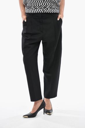 Stella McCartney Pantaloni in Lana a Doppia Pince Stella McCartney