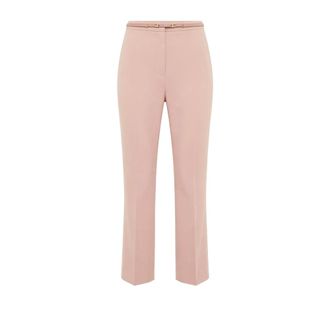 Elisabetta Franchi Dames, Broeken, Roze, Maat: L Poliester