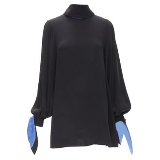 Roksanda Ilincic silk bow tie cuff tunic dress