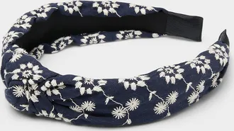 Simons Womens Floral openwork knotted headband