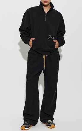 Rhude Sweatshirt With Embroidered Logo, Mens, Black