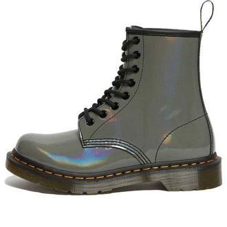 Dr. Martens (WMNS) Dr. Martens 1460 Rainbow Patent Lace Up Boots Gunmetal 26705029