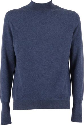 Ballantyne Maglia Collo Alto - Heren - Cashmere truien - Blauw - XL - Kasjmier - Truien & Vesten