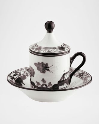 Ginori 1735 Oriente Italiano Empire-Style Coffee Cups & Saucers, Set of 2