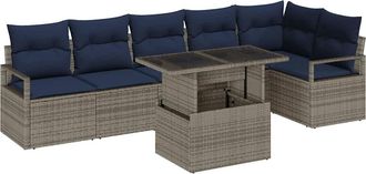 vidaXL Conjunto De Sof&aacute; De Jard&iacute;n 7 Uds. 6-n&uacute;mero De Plazas Vidaxl