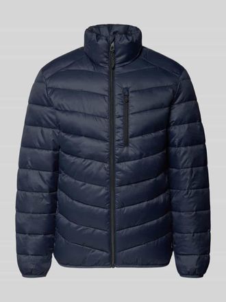 Tom Tailor Denim Regular Fit Steppjacke mit vertikaler Rei&szlig;verschlussbrusttasche in Dunkelblau, Gr&ouml;&szlig;e XXL