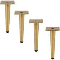 OEM Patas De Hierro Para Muebles (reforzadas) Patas C&oacute;nicas Y Soportes Para Sof&aacute; Capacidad De Carga De 800 Kg Negro/dorado - Adecuado Para Todo Tipo De Mu
