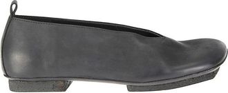 Uma Wang Square-Toe Leather Ballerina Shoes