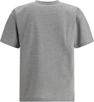 Saint Laurent Mens Grey Cotton Oversized T-Shirt Gray
