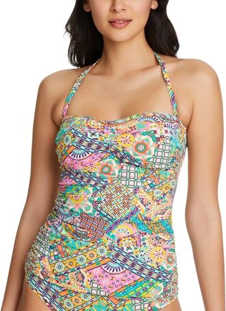 Bleu Rod Beattie Bleu by Rod Beattie Seriously Sunny Tankini Top Womens Multi Printed DDR2449
