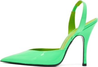 The Attico Pumps in pelle con cinturino posteriore - Verde